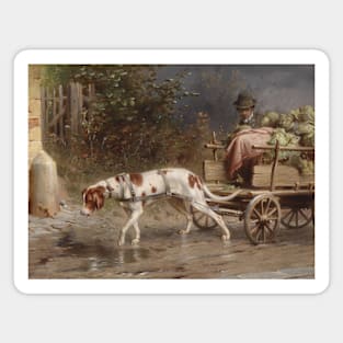 On the Way to the Market by Carl Reichert Magnet